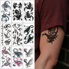 Realistic Scorpion Spider Eagle Waterproof Temporary Tattoos