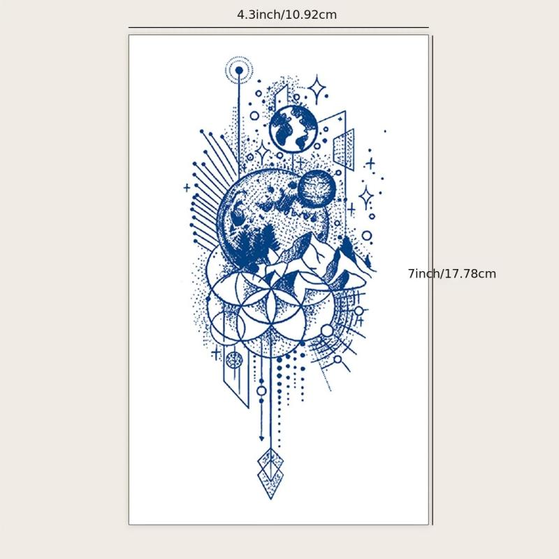Abstract Mountain Tattoo Stickers Waterproof