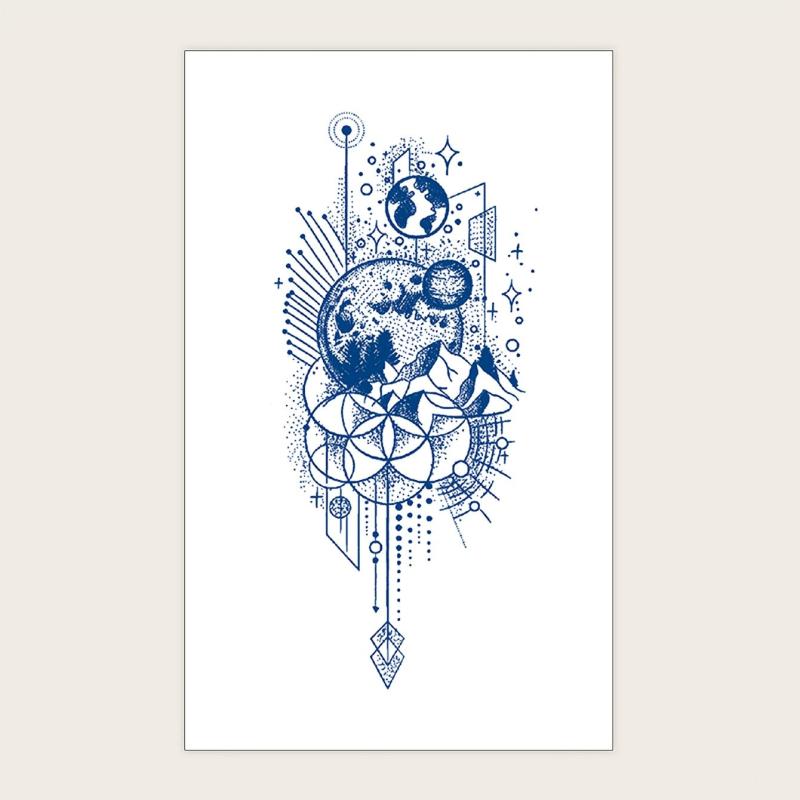 Abstract Mountain Tattoo Stickers Waterproof