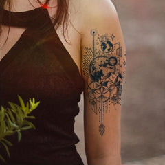 Abstract Mountain Tattoo Stickers Waterproof