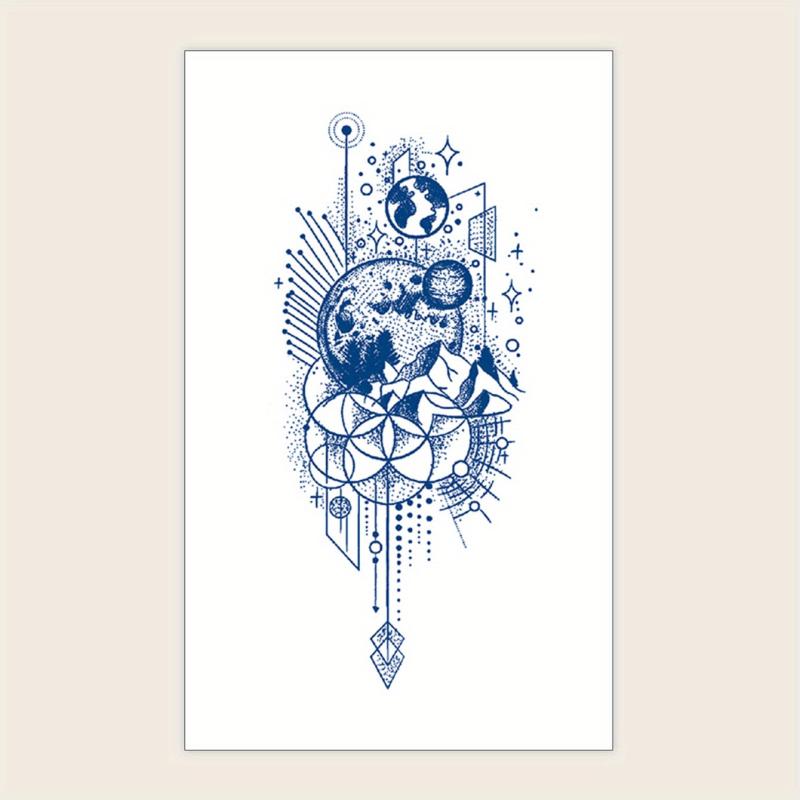 Abstract Mountain Tattoo Stickers Waterproof