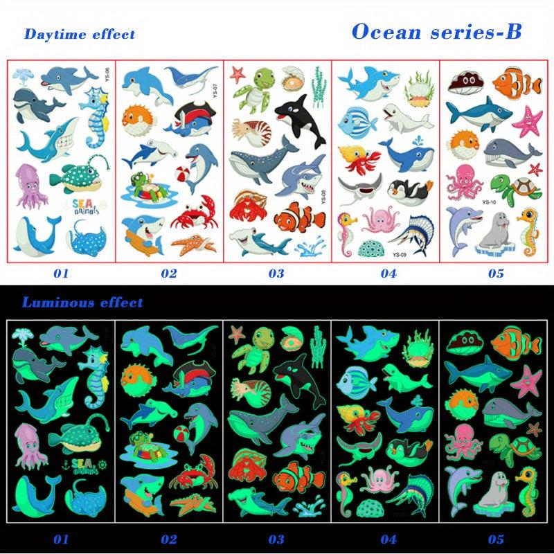 Glow in the Dark Tattoo Stickers - Waterproof Fun Gift