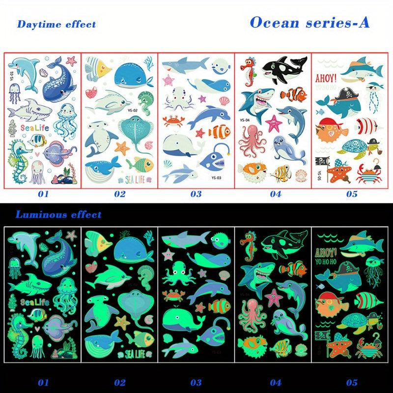 Glow in the Dark Tattoo Stickers - Waterproof Fun Gift