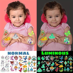 Glow in the Dark Tattoo Stickers - Waterproof Fun Gift
