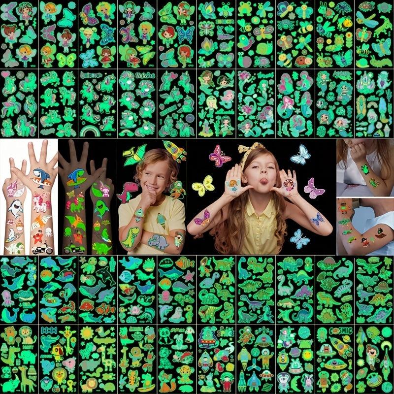 Glow in the Dark Tattoo Stickers - Waterproof Fun Gift