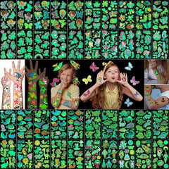 Glow in the Dark Tattoo Stickers - Waterproof Fun Gift