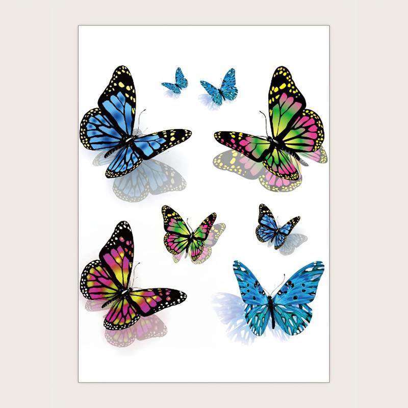 3D Butterfly Temporary Tattoo Waterproof For Girls Women