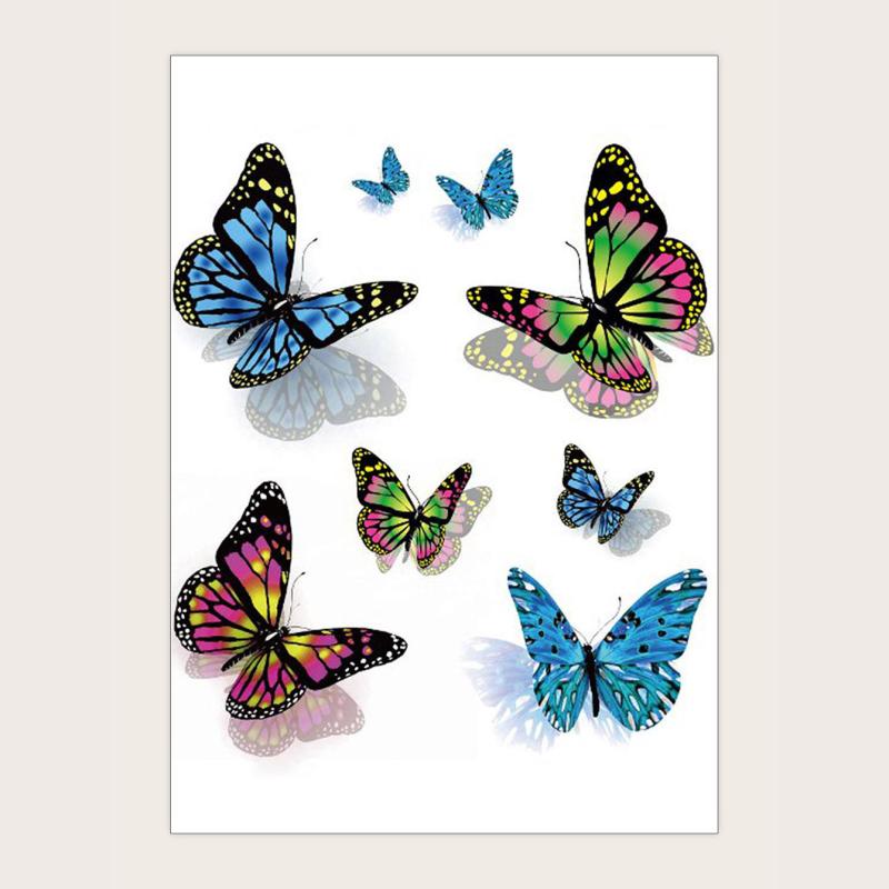 3D Butterfly Temporary Tattoo Waterproof For Girls Women