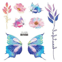 Angel Wings Tattoo Stickers Collarbone Eye Makeup Glitter