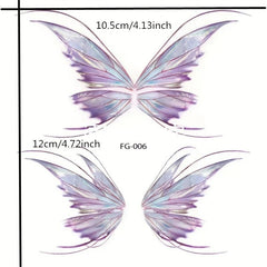 Angel Wings Tattoo Stickers Collarbone Eye Makeup Glitter