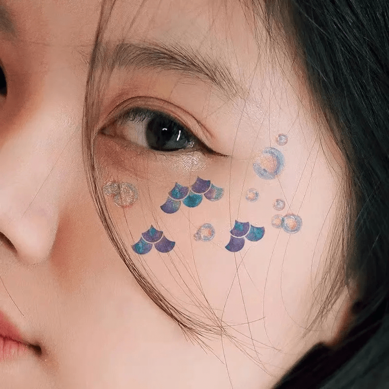 Angel Wings Tattoo Stickers Collarbone Eye Makeup Glitter