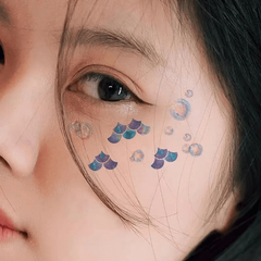 Angel Wings Tattoo Stickers Collarbone Eye Makeup Glitter