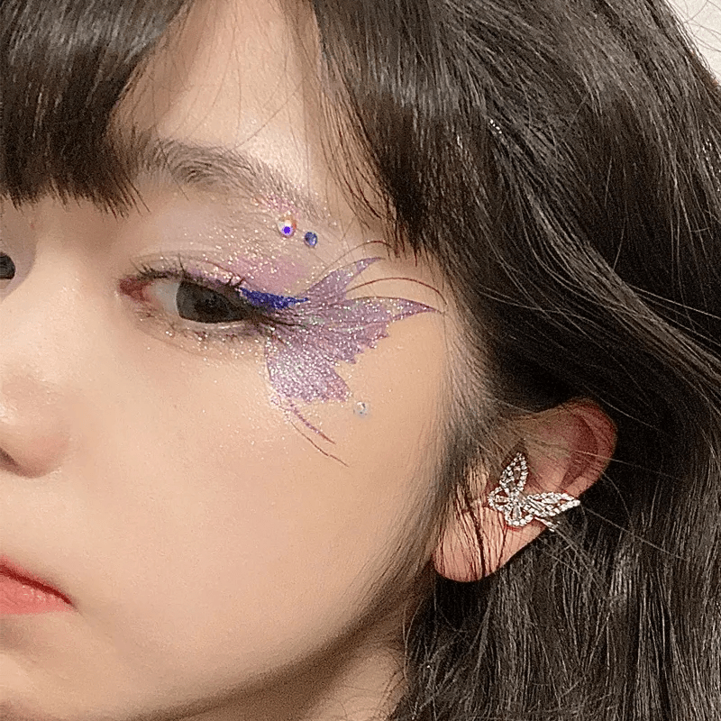 Angel Wings Tattoo Stickers Collarbone Eye Makeup Glitter