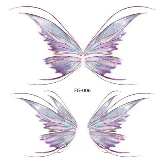 Angel Wings Tattoo Stickers Collarbone Eye Makeup Glitter