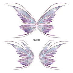 Angel Wings Tattoo Stickers Collarbone Eye Makeup Glitter
