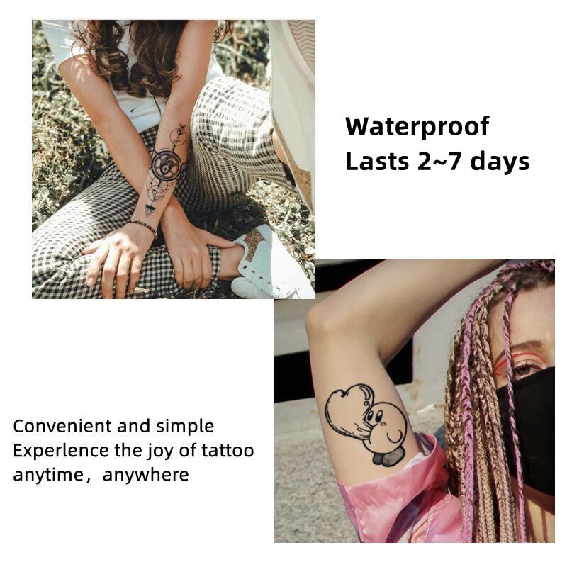Large Flower Tattoo Sticker Waterproof Long-lasting Temporary Tattoo