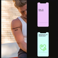 Flower Cat & Butterfly Tattoos Sticker Waterproof & Durable Body Art