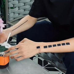 Minimalism Ray Temporary Tattoo Stickers - Herbal Juice Tattoo