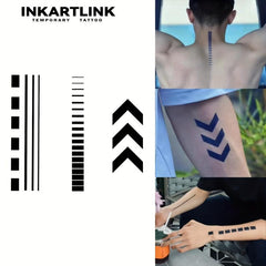 Minimalism Ray Temporary Tattoo Stickers - Herbal Juice Tattoo