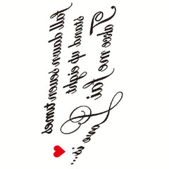 6 Sheets Uppercase Letter Temporary Tattoo Stickers for Men Women Adults