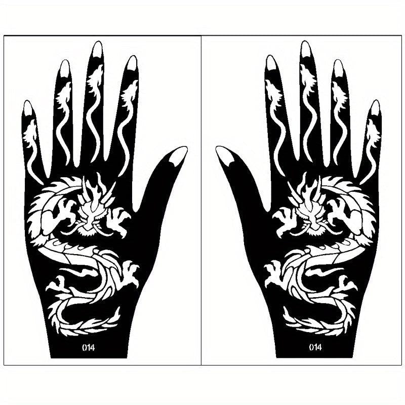 Reusable Temporary Tattoo Stencil Waterproof Beauty Rose
