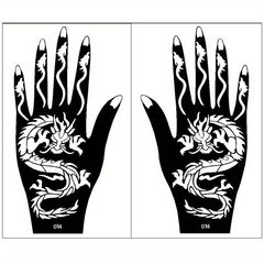 Reusable Temporary Tattoo Stencil Waterproof Beauty Rose