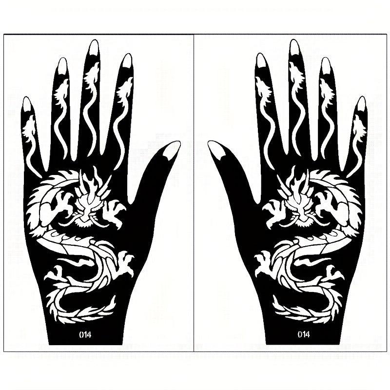 Reusable Temporary Tattoo Stencil Waterproof Beauty Rose