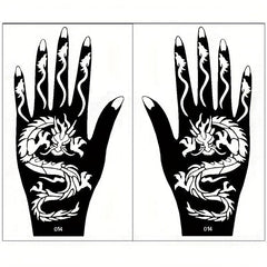 Reusable Temporary Tattoo Stencil Waterproof Beauty Rose