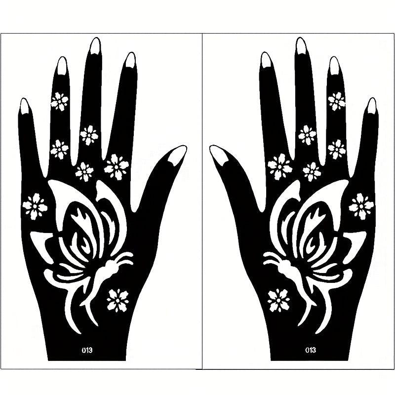 Reusable Temporary Tattoo Stencil Waterproof Beauty Rose