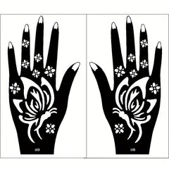 Reusable Temporary Tattoo Stencil Waterproof Beauty Rose
