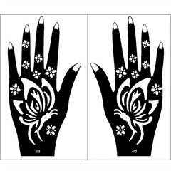 Reusable Temporary Tattoo Stencil Waterproof Beauty Rose