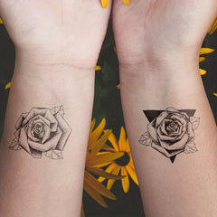 30 Sheets Temporary Tattoos for Women Roses Butterflies Wolf Body Art Stickers