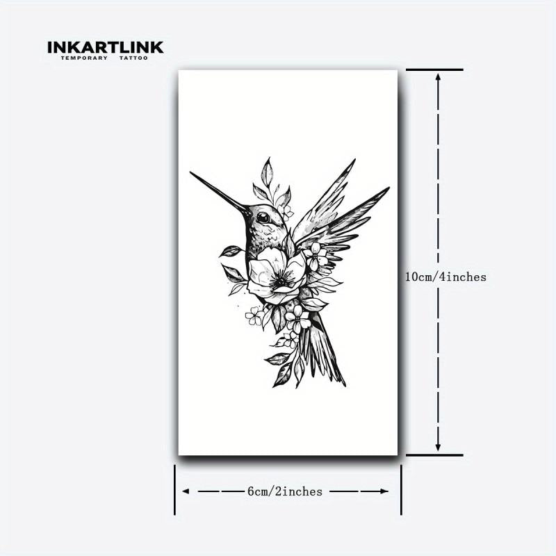 Bird Temporary Tattoo Sticker Lasts 1-2 Weeks