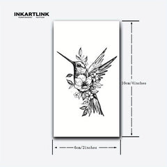 Bird Temporary Tattoo Sticker Lasts 1-2 Weeks