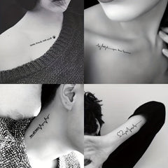 Temporary Tattoo English Letter Series Small Figure Pattern Waterproof Stickers