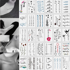 Temporary Tattoo English Letter Series Small Figure Pattern Waterproof Stickers