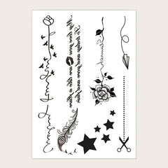 Waterproof Sweat Disposable English Finger Stickers Temporary