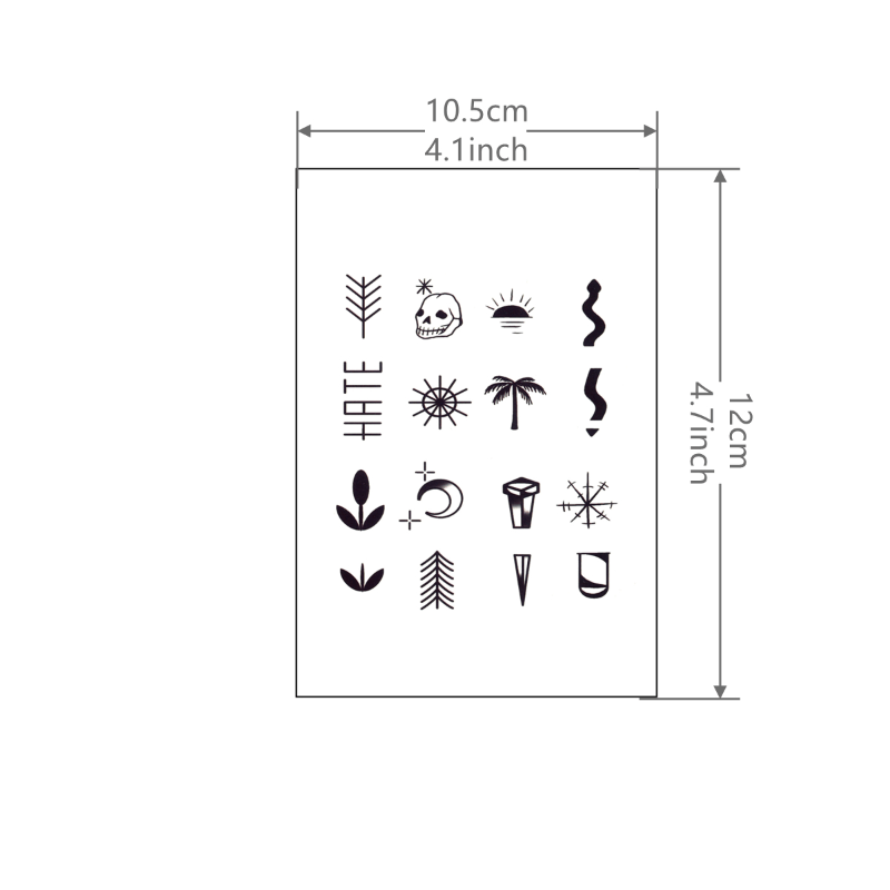 Small Pattern Tattoo Sticker Waterproof Temporary Body Art