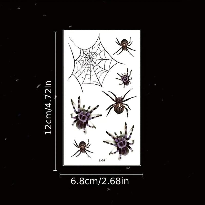Halloween Face Tattoos Sticker Spider Web Temporary Tattoos