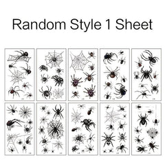 Halloween Face Tattoos Sticker Spider Web Temporary Tattoos