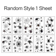 Halloween Face Tattoos Sticker Spider Web Temporary Tattoos