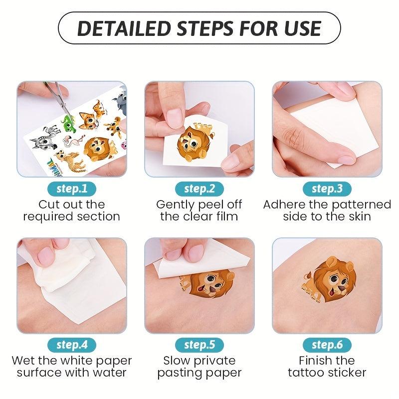 30 Sheets 400 Patterns Kids Waterproof Temporary Tattoos - Birthday Party Toy