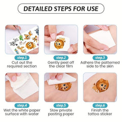30 Sheets 400 Patterns Kids Waterproof Temporary Tattoos - Birthday Party Toy