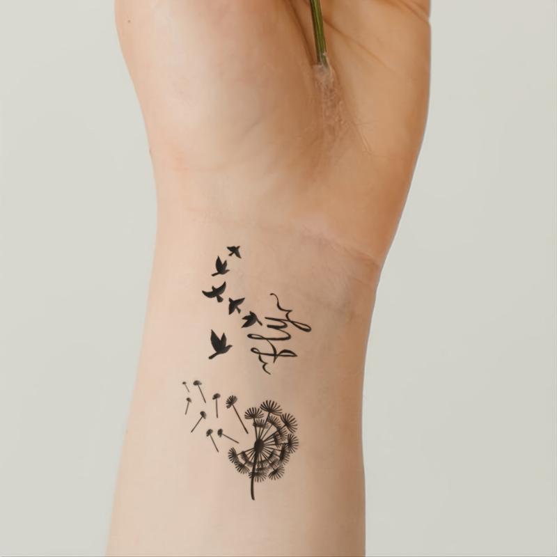 2 Small Pattern Tattoo Stickers for Ears Fingers Wrist