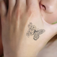 2 Small Pattern Tattoo Stickers for Ears Fingers Wrist