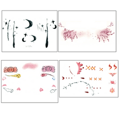 4pcs Waterproof Temporary Tattoos for Halloween Party