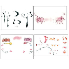 4pcs Waterproof Temporary Tattoos for Halloween Party