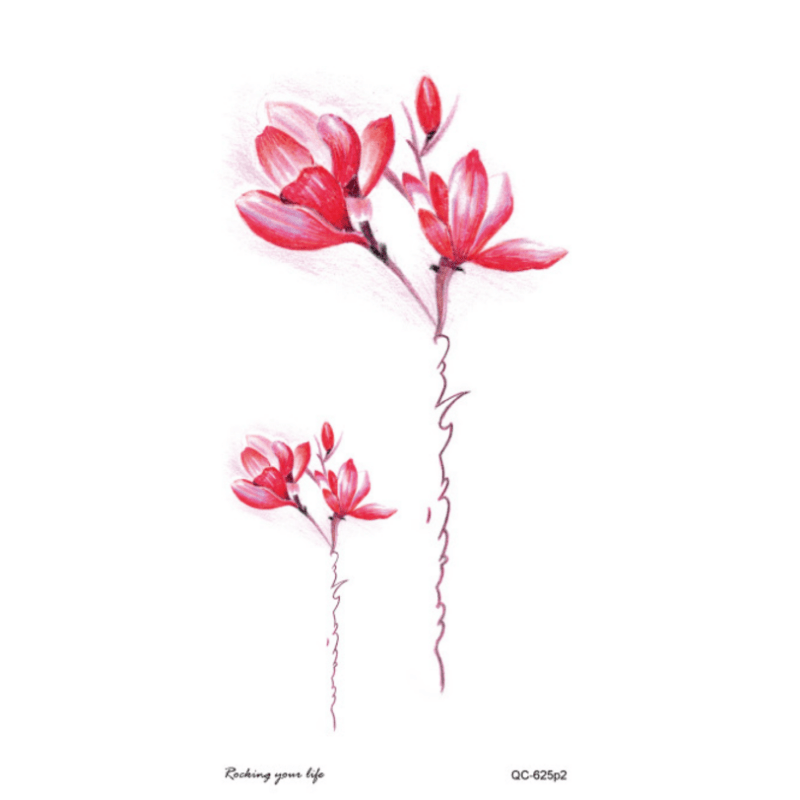 Waterproof Flowerbow Temporary Tattoo Sticker
