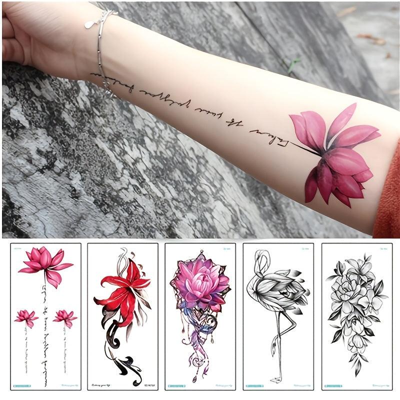 Waterproof Flowerbow Temporary Tattoo Sticker