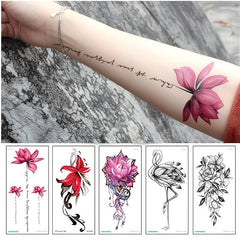 Waterproof Flowerbow Temporary Tattoo Sticker